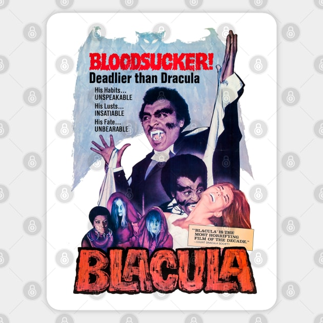 Blacula Exclusive Poster Halloween Sticker by Pop Fan Shop